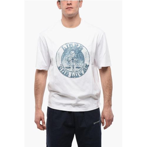 Slim Fit T-Shirt aus Baumwolle LIBRA ROCKBAND in Weiß