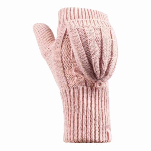 Damen Kabelstrick 2.3 Tog Thermo Winter Fingerlose Umwandlungshandschuhe