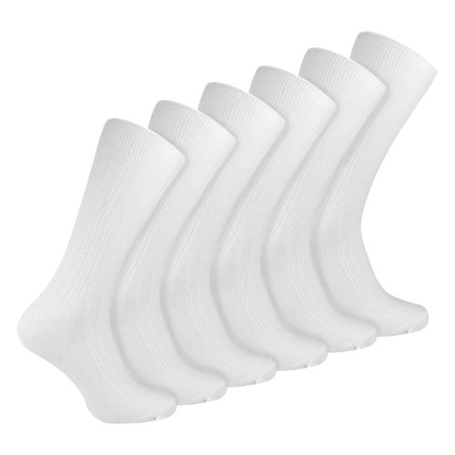 Herren Einfarbige Baumwollgemisch Rippstrick-Dresssocken