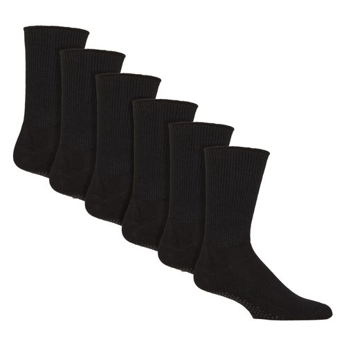 6er-Pack Diabetiker Bett-Socken mit Rutschfesten Grips | Extra Breite Rutschfeste Schlafsocken