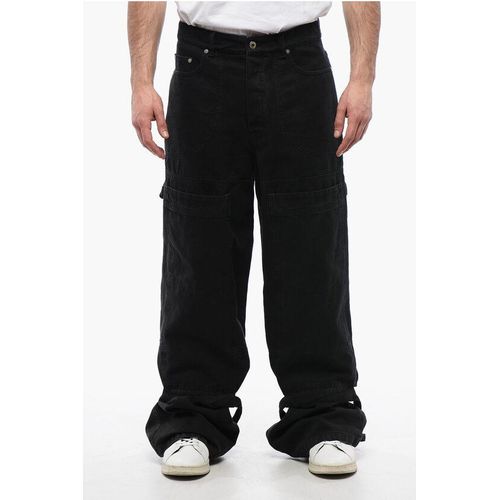 Relaxed Fit GARMDYED CARPENTER Cargo-Jeans 32 cm in Schwarz