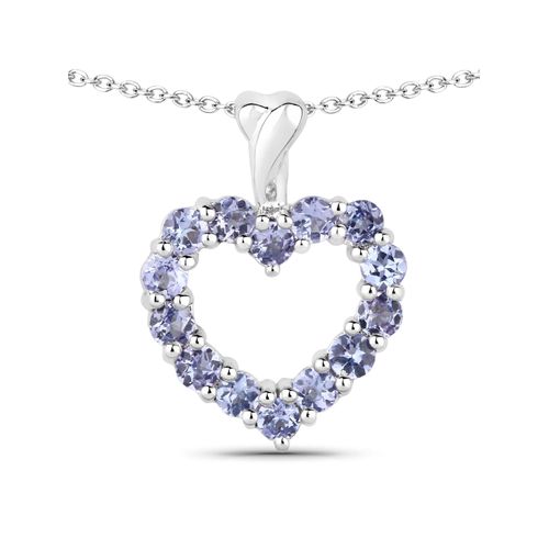 Vira Jewels Anhänger mit Kette 925 Sterling Silber rhodiniert Tansanite