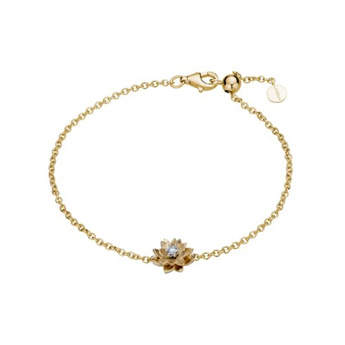 Lyomi Armband 585/- GG/WG Lotusblüte 1 synth. Diam. 0,05ct.