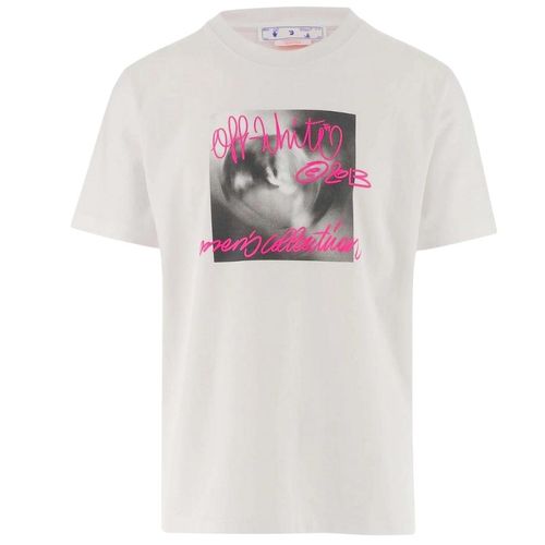 Off-White Tornado Type Slim Fit weisses T-Shirt