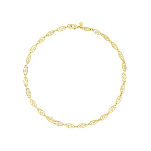 Fashionbox Kette Messing oval vergoldet