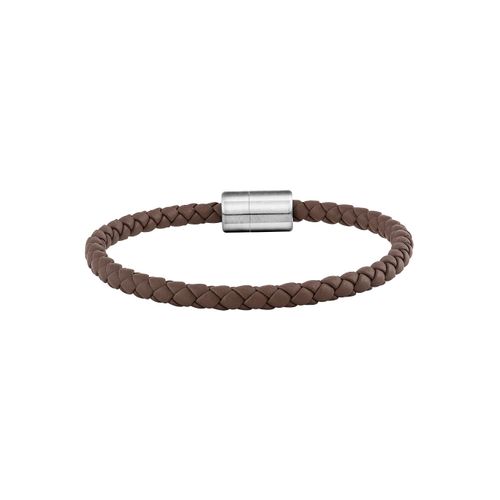 cai Armband Leder olivenblattgegerbt braun Stahl