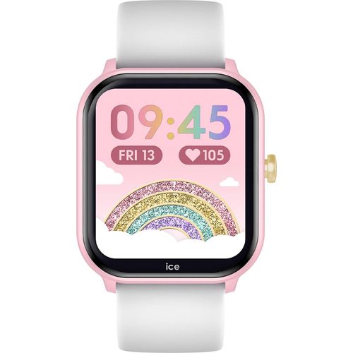 Smartwatch ICE-WATCH "ICE smart junior 2.0", weiß (weiß, weiß), Smartwatches, Kinder, Smartwatch, Armbanduhr, Mädchenuhr, Kinderuhr, Silikonarmband, Spiele, Sportprofil