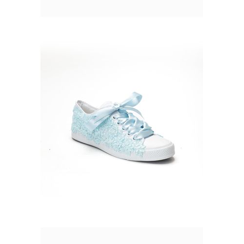 Azure Kant Bloem Bruids Sneaker