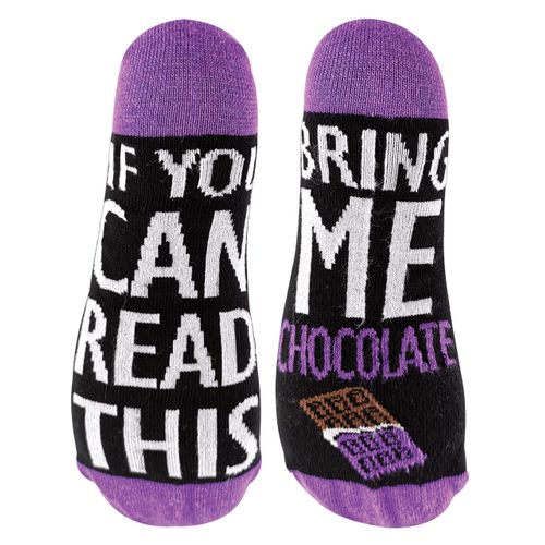 Als je dit kunt lezen, breng me... Funky sokken - Chocolade