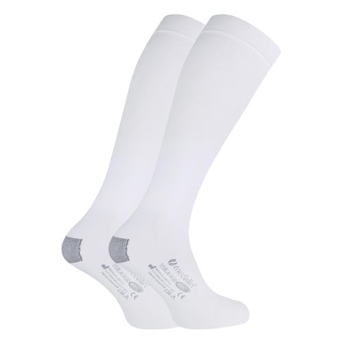 Medalin Saphena - 2er-Pack Kniestrümpfe gegen Embolie | Unisex abgestufte Kompressionsstrümpfe - Weiß