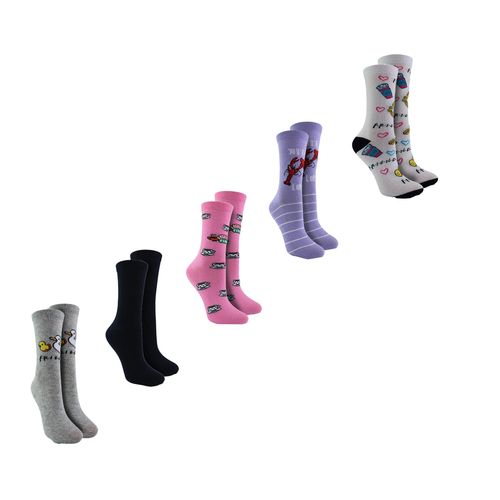 5 Paar Freunde Socken für Frauen | Lustig Niedlich Kleid Neuheit Freundschaft Socken | Freunde Geschenke - Freunde