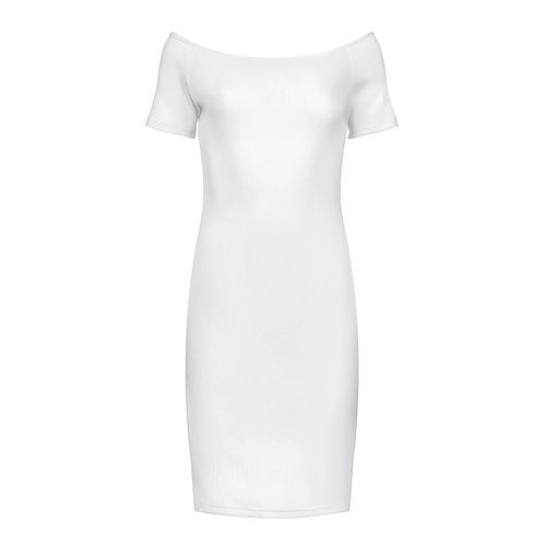 Weißes Schulterfreies Enges Kleid