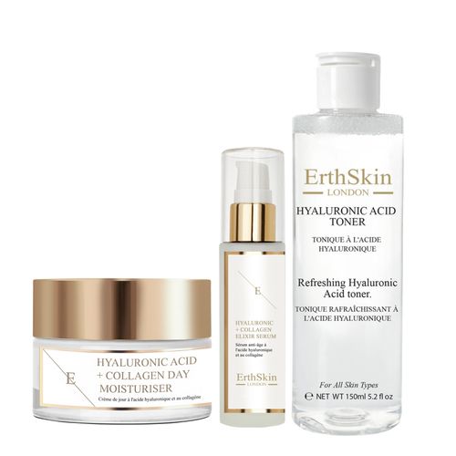 25. Erfrischende Hyaluronsäure Toner 150ml + Hyaluronsäure & Collagen Serump - 60ml + Hyaluronsäure & Collagen Tagcreme 50ml