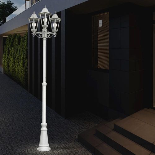 LED ALU Stehleuchte in weiß für den Außenbereich