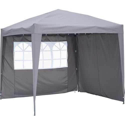 Angel Living® 2.5x2.5M Pavilion Faltbar Terassen Dach Wasserabweisend ausStahl und Polyester (Grau)