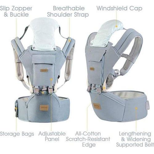 Ergonomische Tragehilfe, klassische Trage, weicher atmender Tragebeutel Rucksack