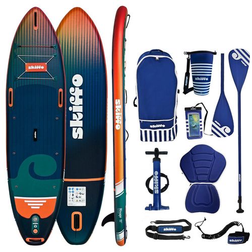 Skiffo Rivage Sunset 11.0 SUP Board aufblasbar 2in1 Paddle Kajak Set 335x86x15cm
