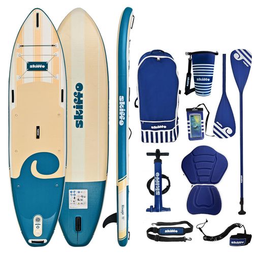 Skiffo Rivage Lagoon 11.0 SUP Board aufblasbar 2in1 Paddle Kajak Set 335x86x15cm