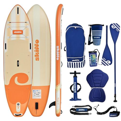 Skiffo Rivage Coral 11.0 SUP Board aufblasbar 2in1 Paddle Kajak Set 335x86x15cm