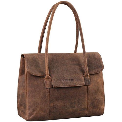 Große Antiquitäten-Leder-Handtasche für Frauen