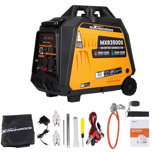 MaXpeedingrods Dual Fuel Stromerzeuger Inverter Generator 3500W Tragbar 25kg for Notsituationen