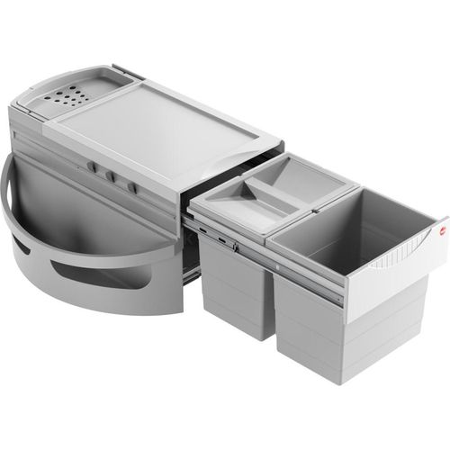 Hailo Eckabfallsammler 3645122 Rondo 2-fach Mülltrennung 2x 18 Liter