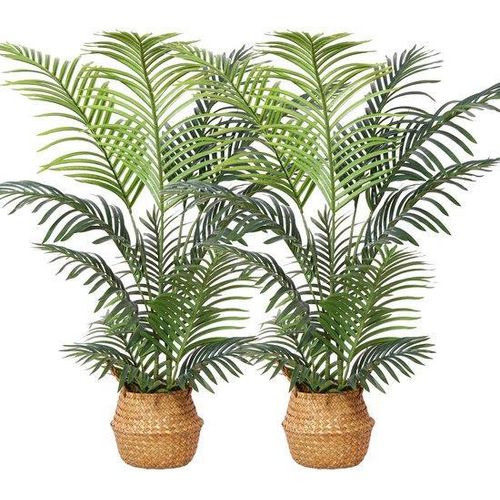 Kunstpalmen 2er Set 120cm Kunstpalmen Kunstpalmen für Wohnzimmer und Schlafzimmer