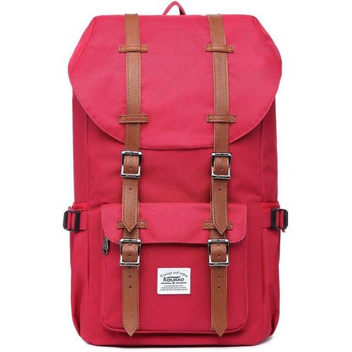 Schulranzen für Frauen und Männer mit Laptopfach für 15 Zoll Notebooks für Schule, Universität, Reisen, Wandern, 22L, Rot