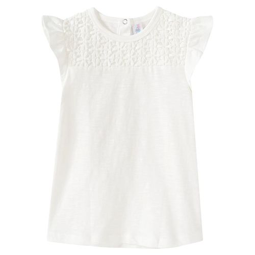 Baby T-Shirt mit Häkelspitze
