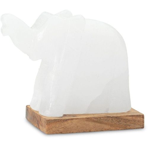 WAGNER LIFE DESIGN Salzkristall-Tischlampe "Elefant", weiß, Ø 7cm H: 11cm, 1 Stk., Leuchten, Handgefertigt aus Salzkristall - jeder Stein ein Unikat, H: ca. 11cm