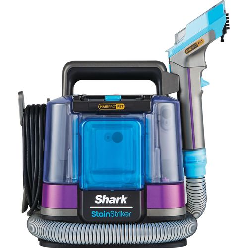Shark StainStriker Polster- und Teppichreiniger, kompakter Waschsauger für Auto, Sofa, Polster und Teppich, stark gegen Tierflecken & -haare, mit Fleckenreiniger-Mittel, 5 Aufsätze, PX250EUT
