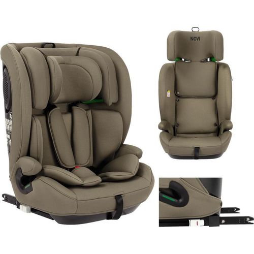 Novi Jules V2 i-Size Kindersitz (R129) – Isofix & Top Tether – 76–150 cm – 5-Punkt-Gurt - Taupe