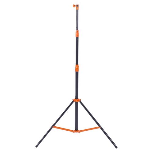 Fotostativ, 280 cm, luftgefedertes Edelstahl-Dreibein für Softbox, Studioblitz und Reflektor, orange