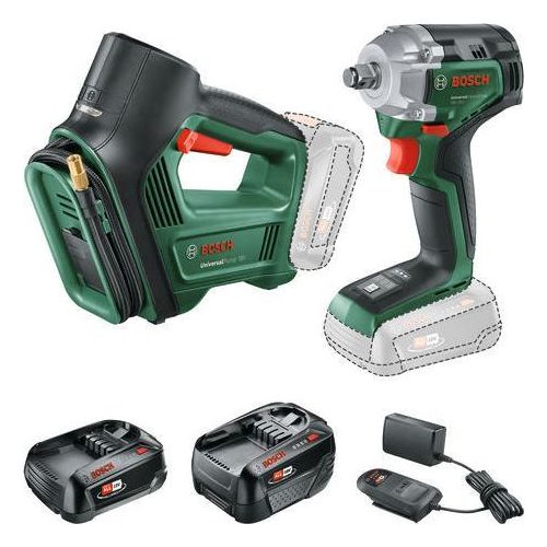 Combo Kit 18VUniversalImpactDrive+UniversalPump, 1x PBA 18V 2.0Ah+PBA 18V 4.0Ah