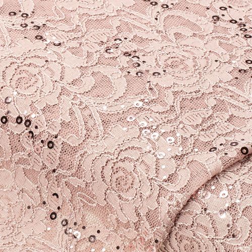Spitzenstoff "Pailetten", rosé
