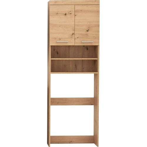 Waschmaschinenumbauschrank WELLTIME "Avena", braun (asteichefarben), B:63cm H:187cm T:24cm, Schränke, Waschmaschinenüberbau - Platz für Waschmaschinen bis 60 cm Breite