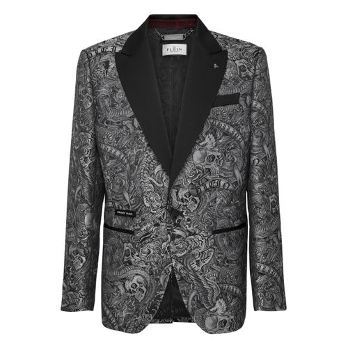 Einknopf-Blazer Slim Fit Tattoo