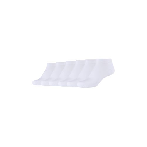 Sneakersocken CAMANO "6er Pack", Damen, Gr. 39-42, weiß, 70% Viskose, 28% Polyamid, 2% Elasthan, uni, Socken Sneakersocken