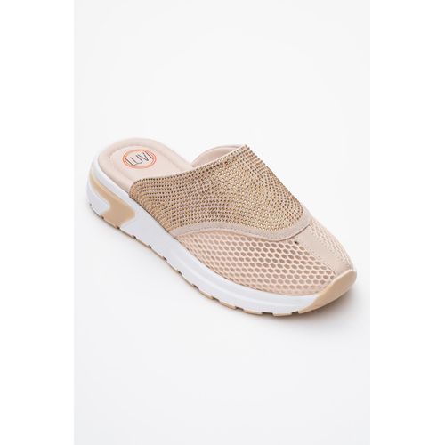 GLEA Mesh Strass Mules Dames