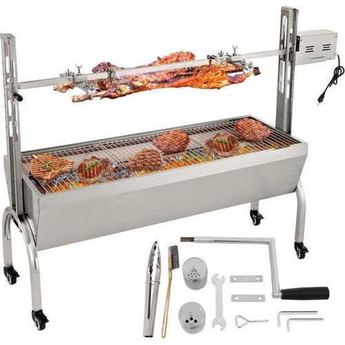 Rotisserie für BBQ Grill, 40W, 132lbs, RVS