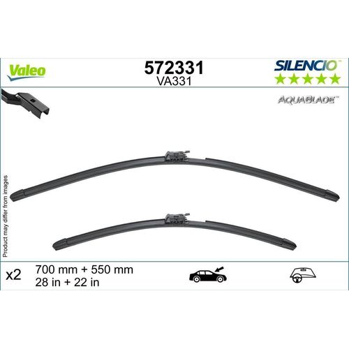 VALEO Wischblatt Beifahrerseitig Fahrerseitig Vorne 572331