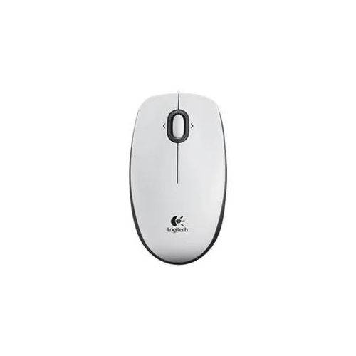 Logitech B100 - Maus - USB - weiß