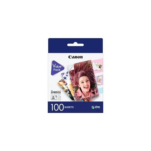 CANON Fotopapier "Zoemini Zink Papier ZP-2030 - 100 Blatt", weiß, B:5cm H:7,6cm, Papiere