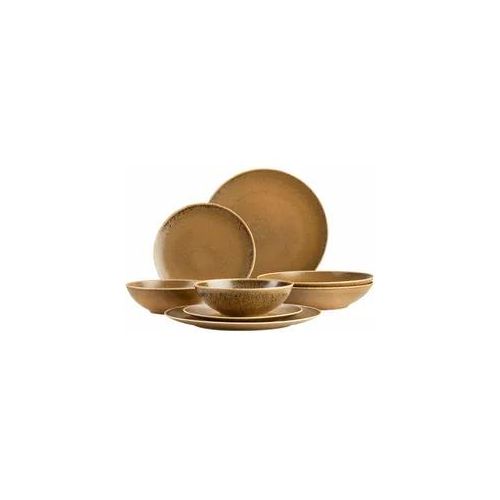 Kombiservice MÄSER "GRUMPY, Kombiservice, Porzellan", beige, 8 Stk., Porzellan, Geschirr-Sets, Kombiservice, Geschirr-Set, Service