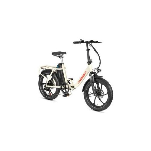 E-Bike MAXTRON "Maxtron MULE Klapprad" Gr. 33, weiß, schwarz, Elektrofahrräder, 33cm, 20 Zoll (50,80cm), Stadt & Abenteuer: 20" Fatbike mit XXL 20Ah Akku.