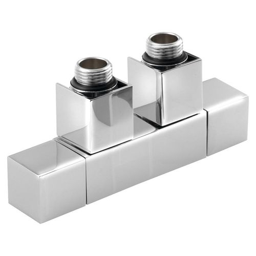 Sapho CUBE TWIN Anschluss-Set für Mittelanschluss, Chrom
