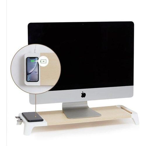 Ergonomischer Büro-Assistent mit integrierter drahtloser Ladezone - 563 x 200 mm - Vielfarbiger Organizer