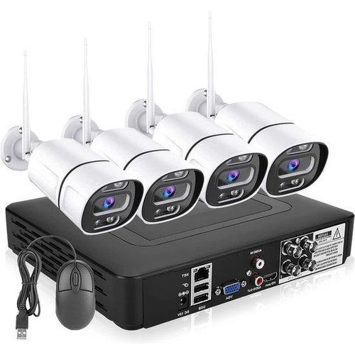4-Kanal-Video-Überwachungs-Kit - AHD/CVI/TVI/DVR/NVR - Echtzeit-Video-Recorder - Heim-Sicherheitssystem