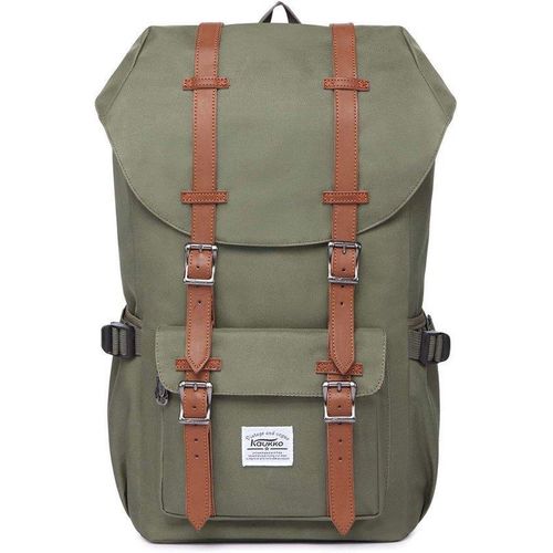 Rucksack für Frauen und Männer mit Laptopfach für 15 Zoll Notebooks für Schule, Universität, Reisen, Wandern, 22L, Grün