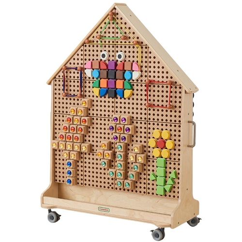 Masterkidz Holz-Stammbrett, freistehend, XXL, in Form eines Hauses